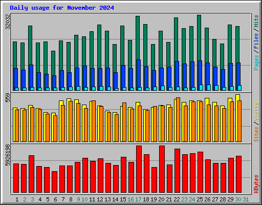 Daily usage for November 2024