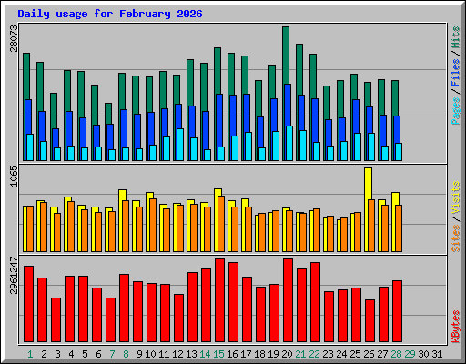 Daily usage for February 2026