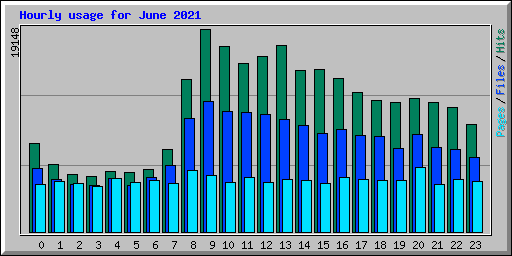 Hourly usage for June 2021