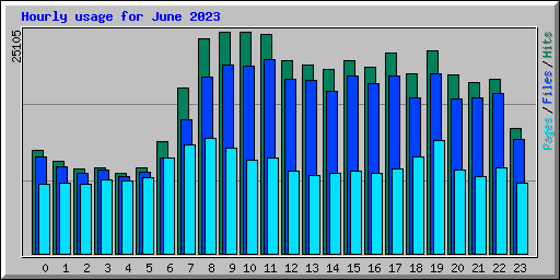 Hourly usage for June 2023