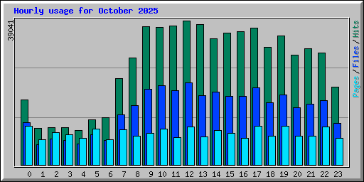 Hourly usage for October 2025