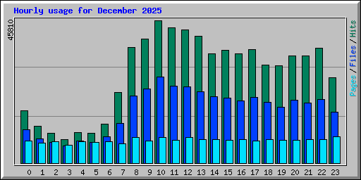 Hourly usage for December 2025