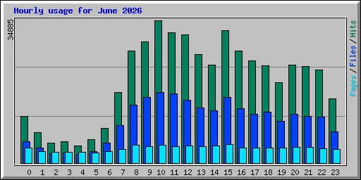Hourly usage for June 2026